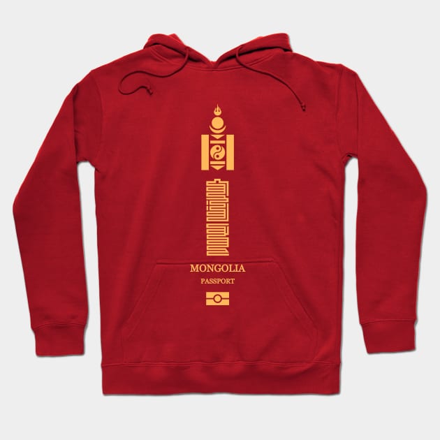 Mongolia passport Hoodie by Travellers